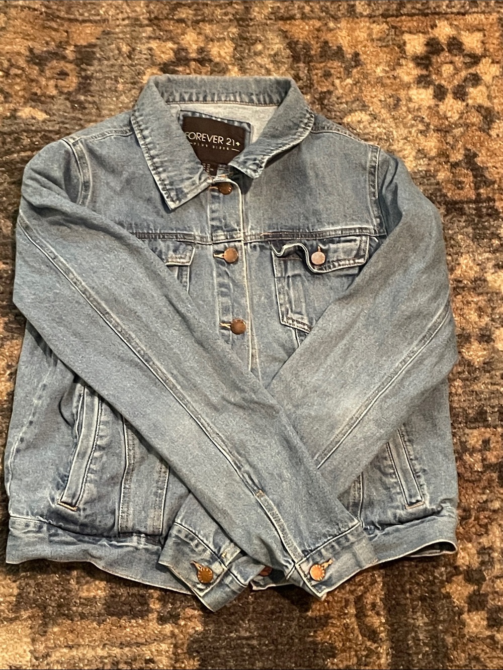 Forever 21 Washed Blue Denim Jacket